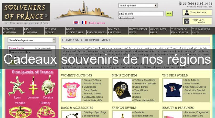Cadeaux souvenirs de nos régions Cadeaux souvenirs de nos régions