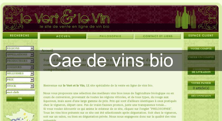 Cae de vins bio