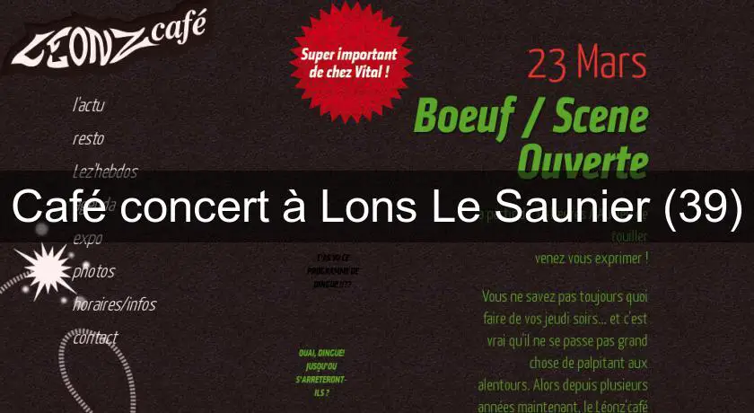 Café concert à Lons Le Saunier (39)