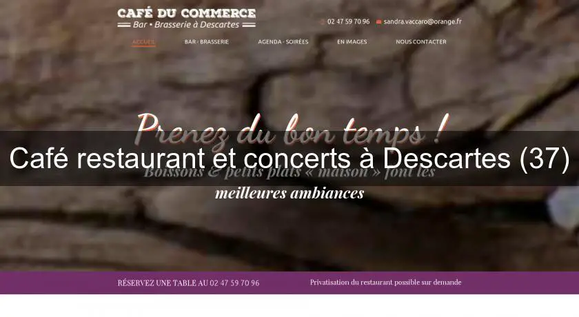Café restaurant et concerts à Descartes (37)