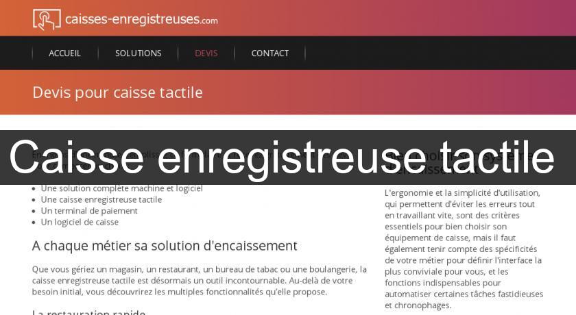 Caisse enregistreuse tactile Caisse enregistreuse tactile