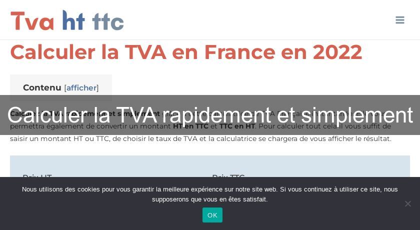 Calculer la TVA rapidement et simplement Calculer la TVA rapidement et simplement