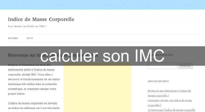 calculer son IMC calculer son IMC