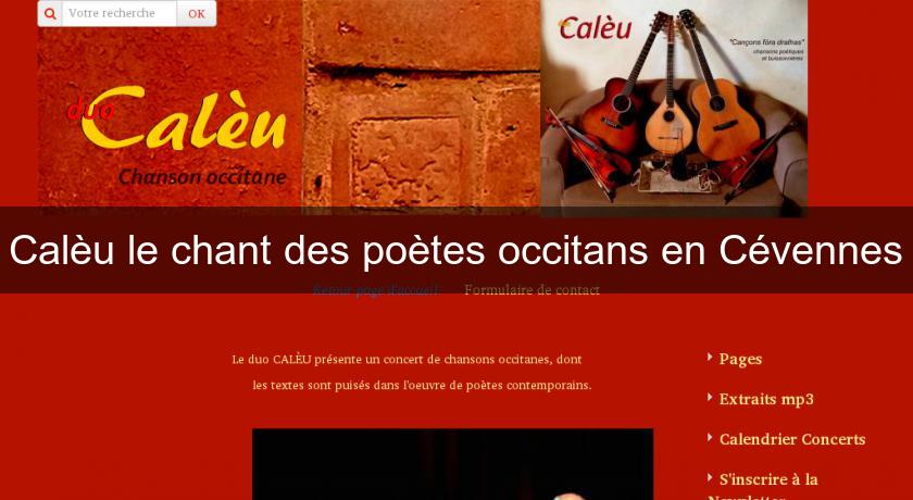 Calèu le chant des poètes occitans en Cévennes