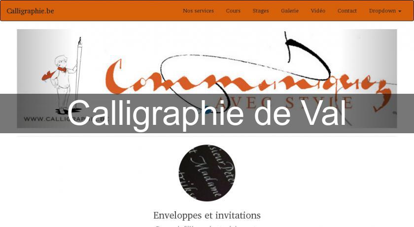 Calligraphie de Val Calligraphie de Val