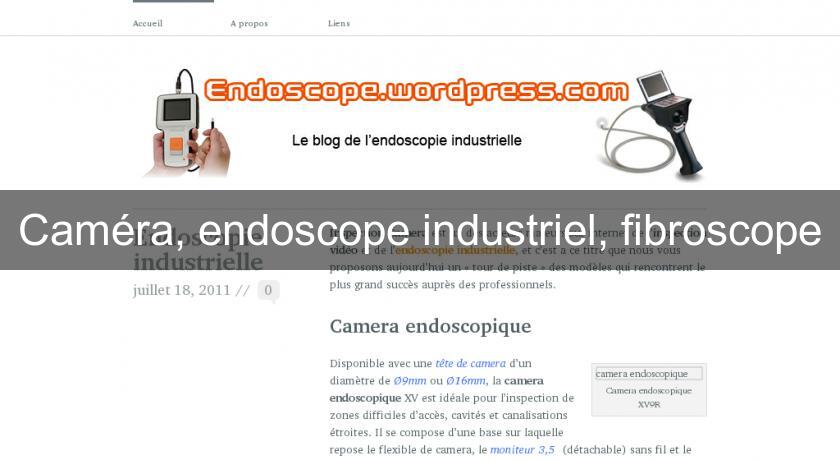 Caméra, endoscope industriel, fibroscope