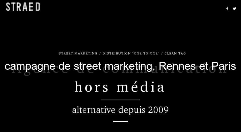 campagne de street marketing, Rennes et Paris campagne de street marketing, Rennes et Paris