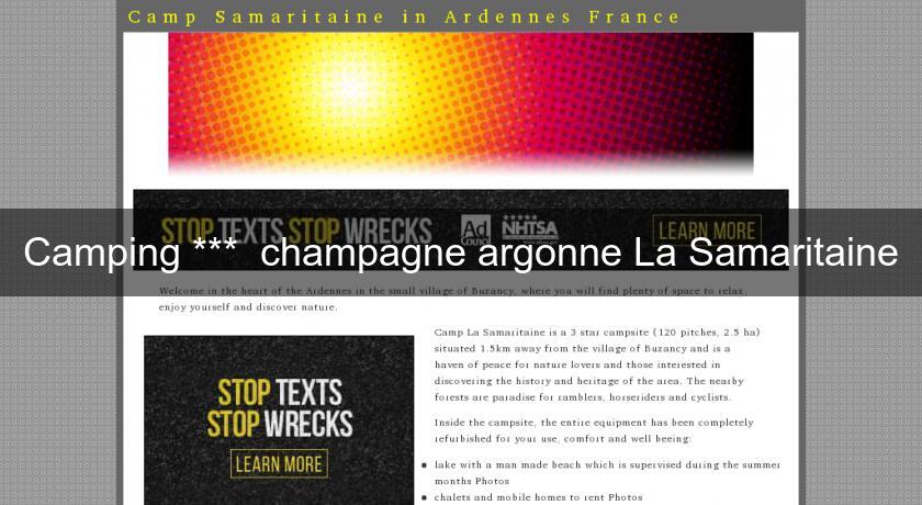 Camping ***  champagne argonne La Samaritaine