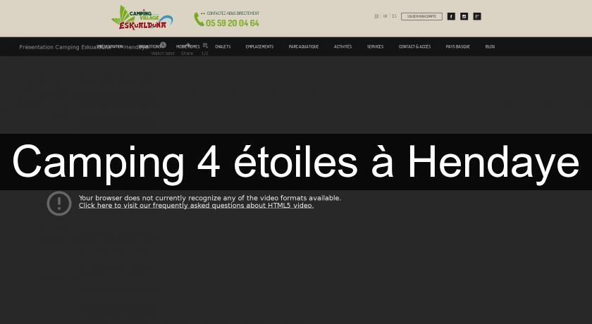 Camping 4 étoiles à Hendaye