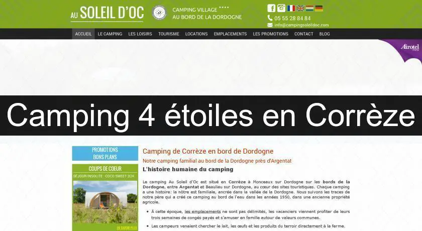 Camping 4 étoiles en Corrèze