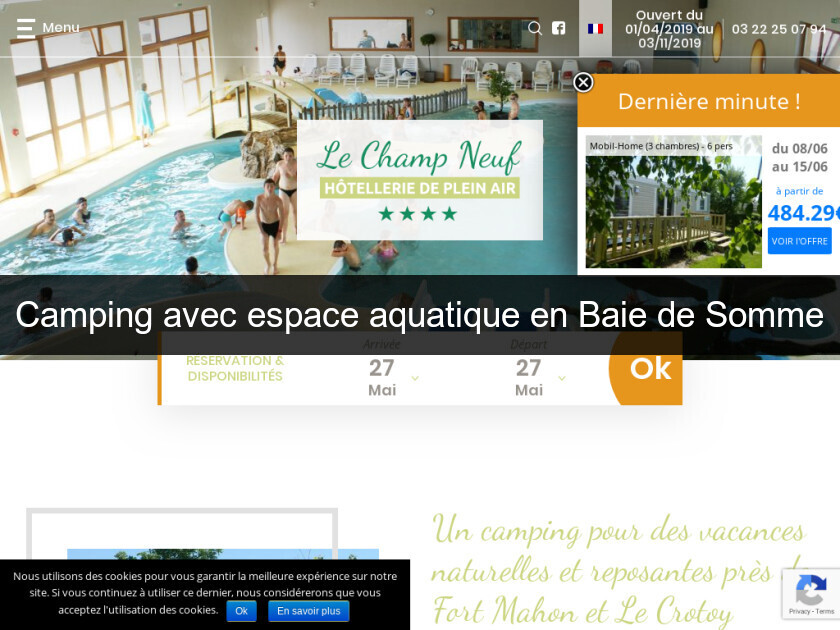 Camping avec espace aquatique en Baie de Somme