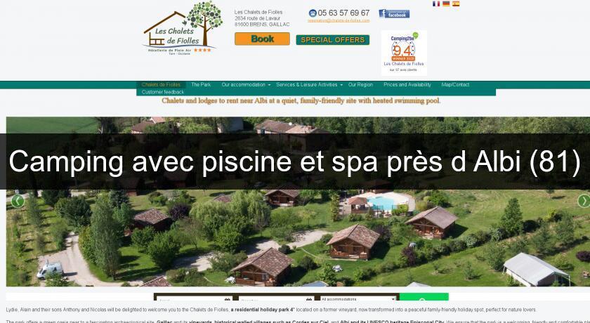 Camping avec piscine et spa près d'Albi (81)