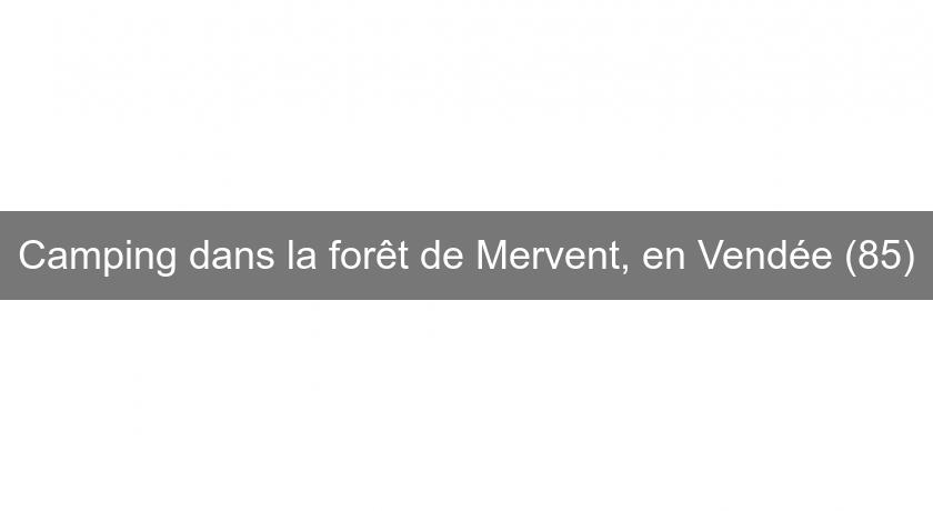 Camping dans la forêt de Mervent, en Vendée (85) Camping dans la forêt de Mervent, en Vendée (85)