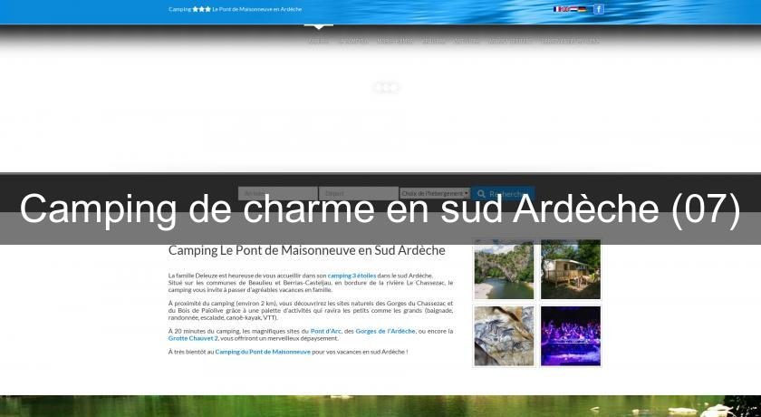 Camping de charme en sud Ardèche (07) Camping de charme en sud Ardèche (07)