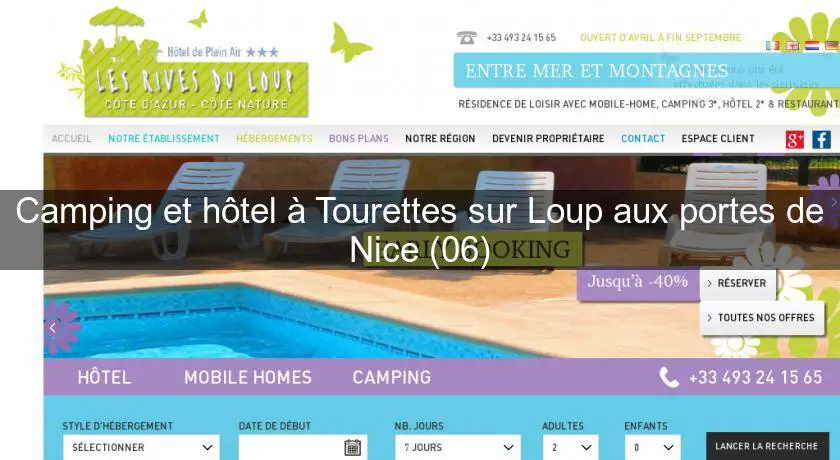 Camping et hôtel à Tourettes sur Loup aux portes de Nice (06)