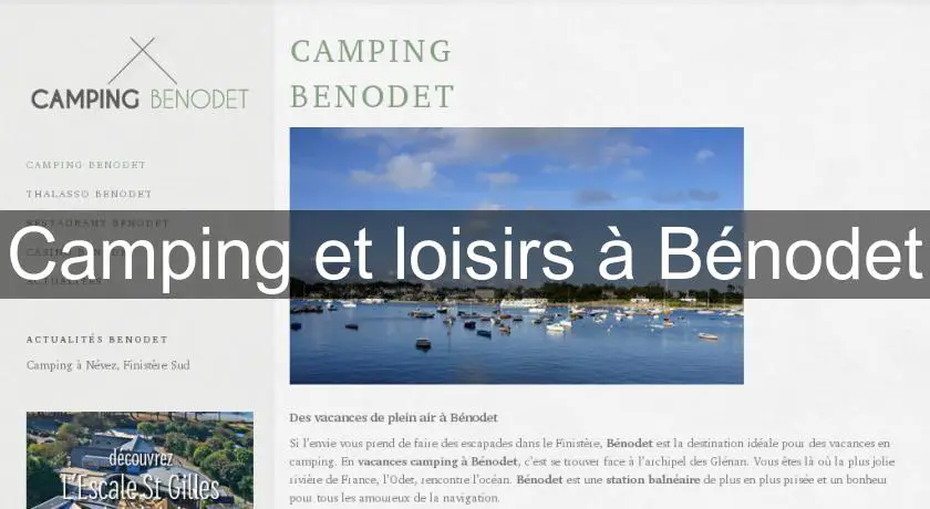 Camping et loisirs à Bénodet