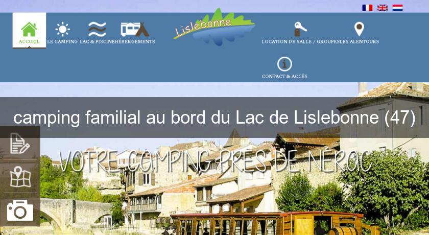 camping familial au bord du Lac de Lislebonne (47)