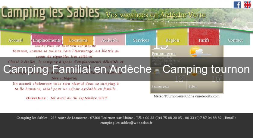 Camping Familial en Ardèche - Camping tournon