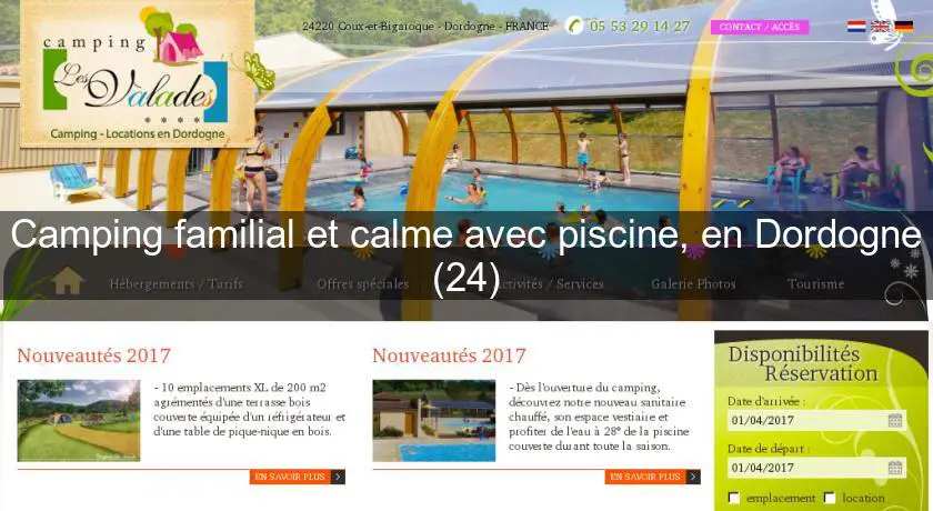 Camping familial et calme avec piscine, en Dordogne (24)