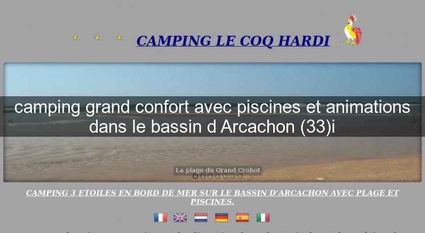 camping grand confort avec piscines et animations dans le bassin d'Arcachon (33)i