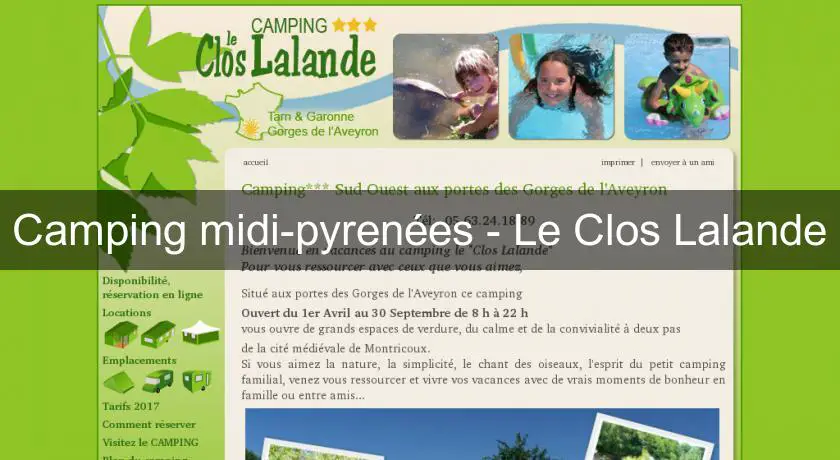 Camping midi-pyrenées - Le Clos Lalande