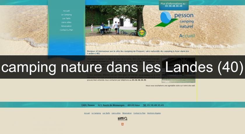 camping nature dans les Landes (40)