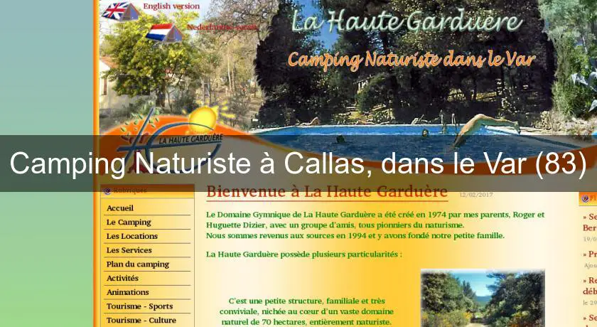 Camping Naturiste à Callas, dans le Var (83)