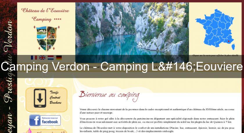 Camping Verdon - Camping L’Eouviere Camping Verdon - Camping L’Eouviere