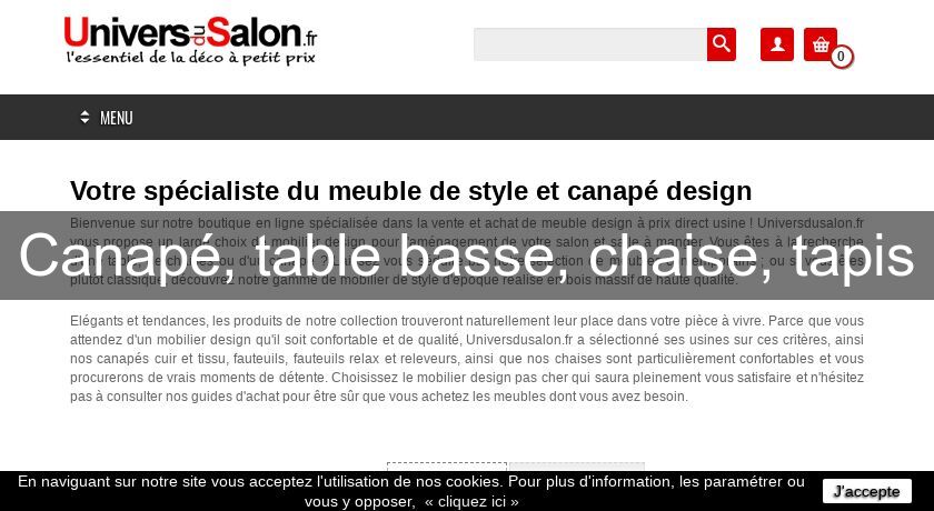 Canapé, table basse, chaise, tapis Canapé, table basse, chaise, tapis