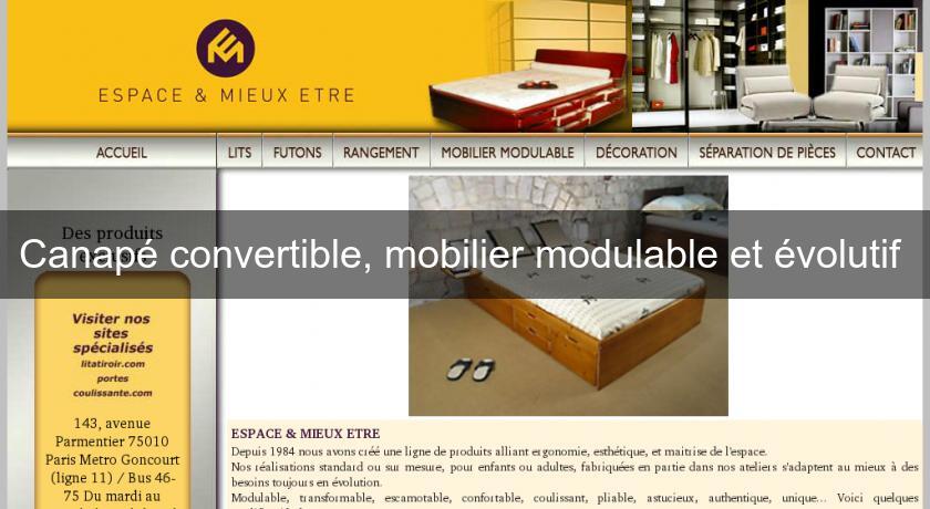 Canapé convertible, mobilier modulable et évolutif Canapé convertible, mobilier modulable et évolutif