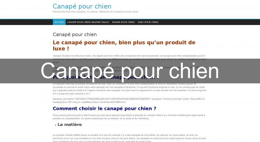 Canapé pour chien Canapé pour chien