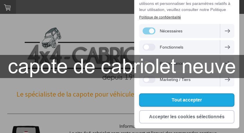 capote de cabriolet neuve capote de cabriolet neuve