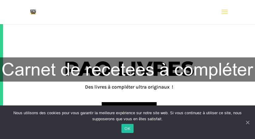 Carnet de recetees à compléter