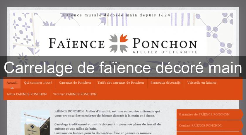 Carrelage de faïence décoré main Carrelage de faïence décoré main