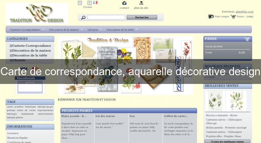 Carte de correspondance, aquarelle décorative design Carte de correspondance, aquarelle décorative design