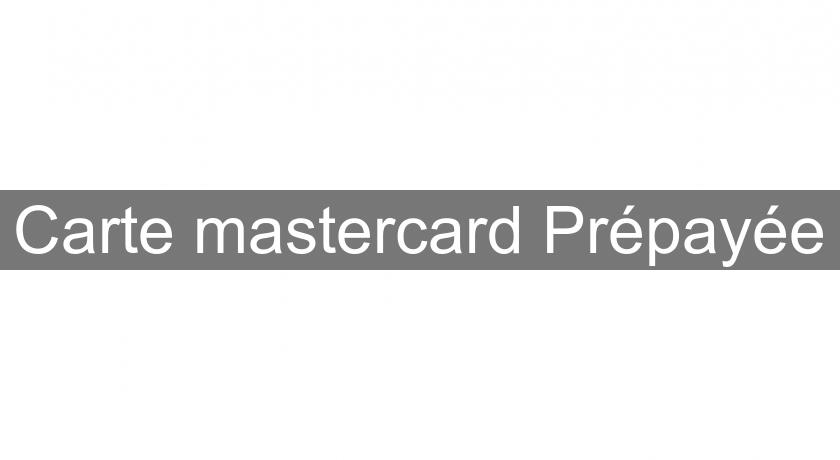 Carte mastercard Prépayée