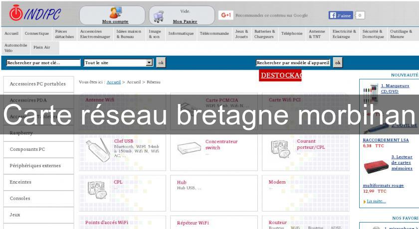 Carte réseau bretagne morbihan Carte réseau bretagne morbihan