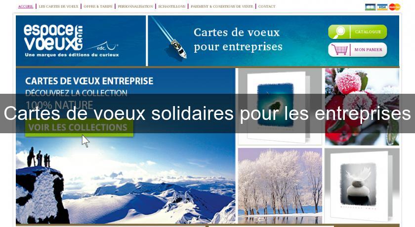 Cartes de voeux solidaires pour les entreprises