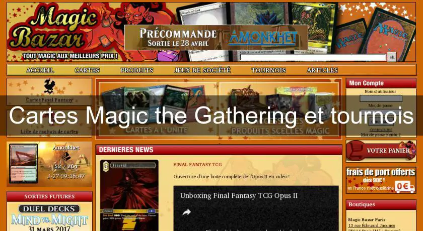 Cartes Magic the Gathering et tournois