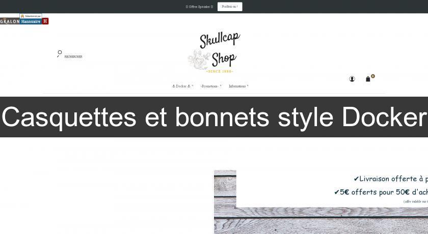 Casquettes et bonnets style Docker Casquettes et bonnets style Docker