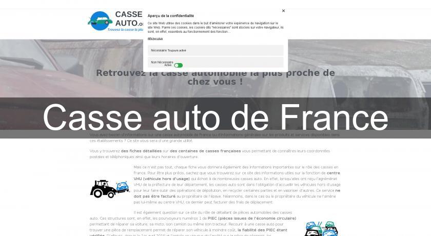 Casse auto de France Casse auto de France