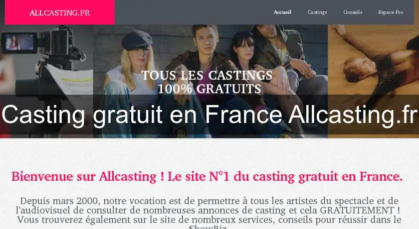 Casting gratuit en France Allcasting.fr
