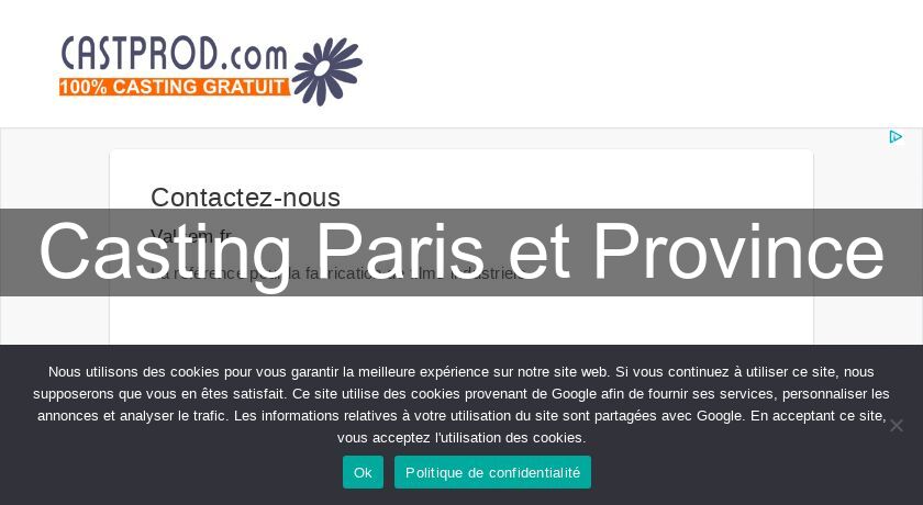 Casting Paris et Province Casting Paris et Province