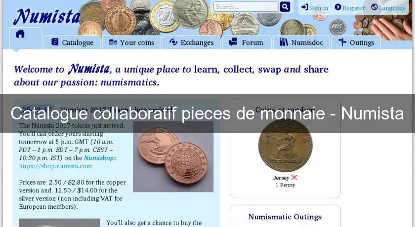 Catalogue collaboratif pieces de monnaie - Numista