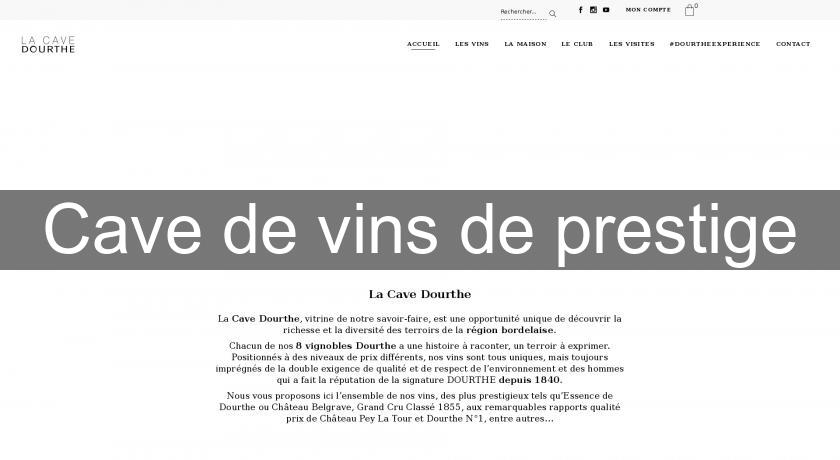 Cave de vins de prestige