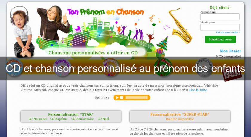 CD et chanson personnalisé au prénom des enfants