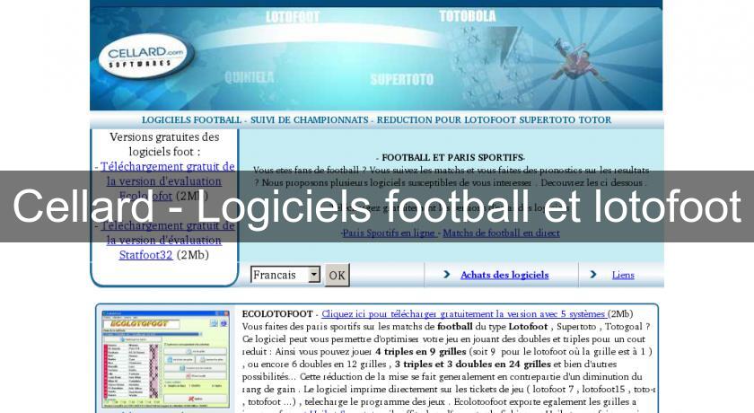 Cellard - Logiciels football et lotofoot Cellard - Logiciels football et lotofoot