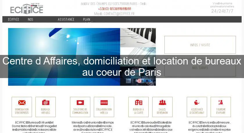 Centre d'Affaires, domiciliation et location de bureaux au coeur de Paris