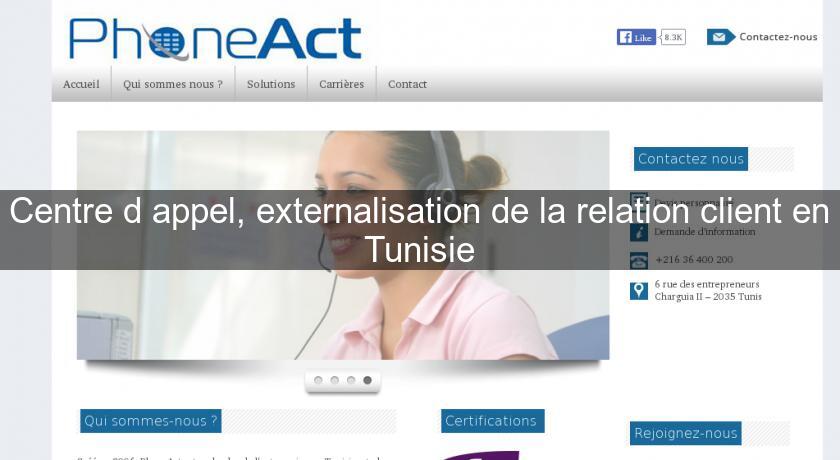 Centre d'appel, externalisation de la relation client en Tunisie Centre d'appel, externalisation de la relation client en Tunisie