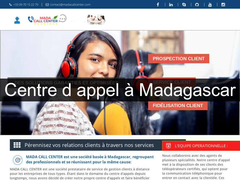 Centre d'appel à Madagascar Centre d'appel à Madagascar